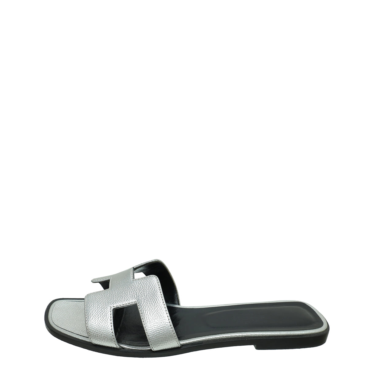 Hermes Gris Argenté Oran Sandal 40.5