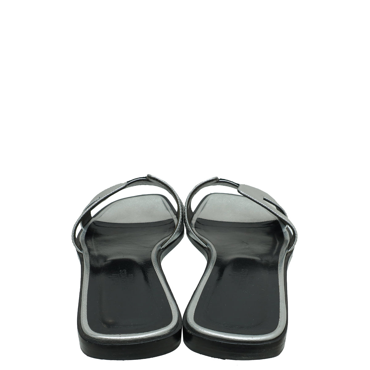 Hermes Gris Argenté Oran Sandal 40.5