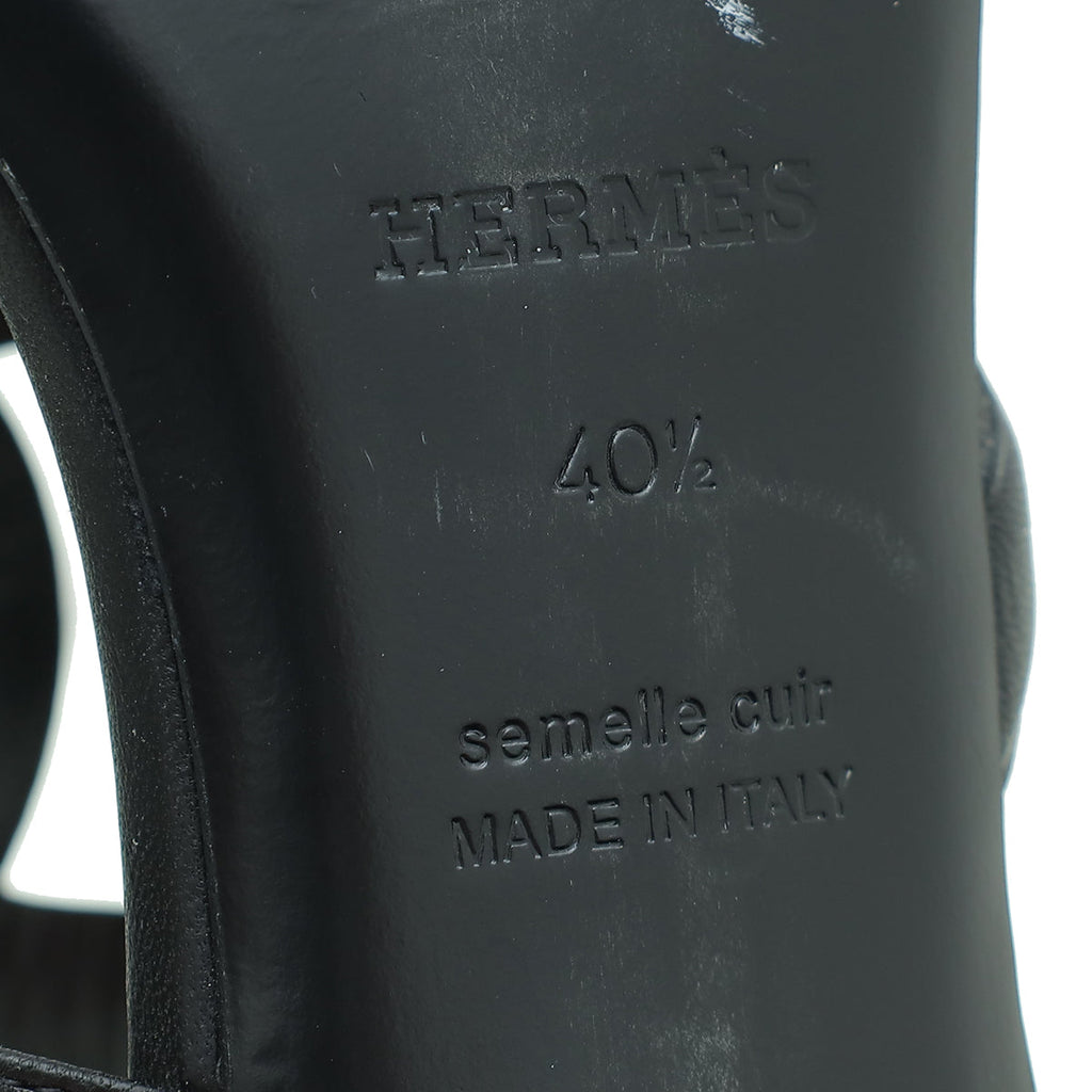 Hermes Noir Bikini Sandal 40.5