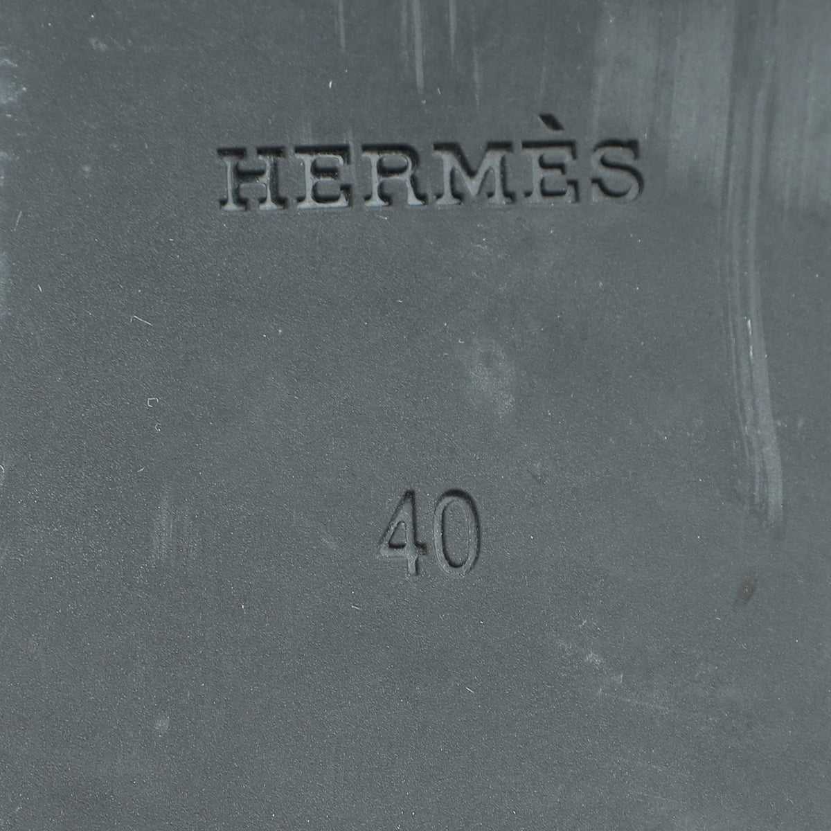 Hermes Black Rubber Aloha Sandals 40