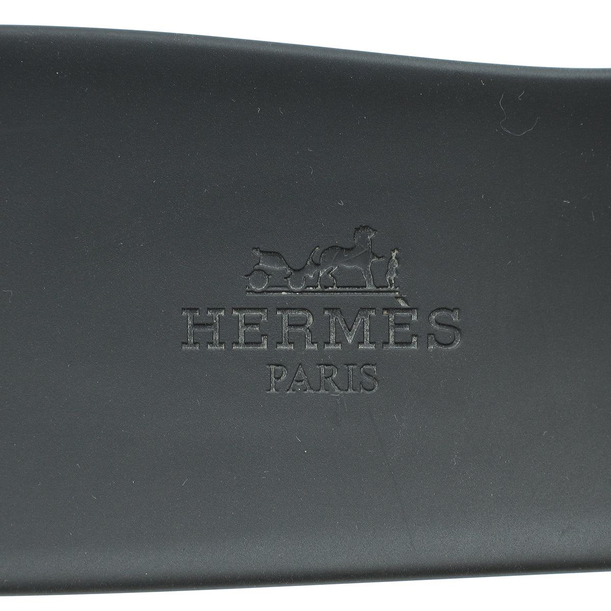 Hermes Black Rubber Aloha Sandals 40