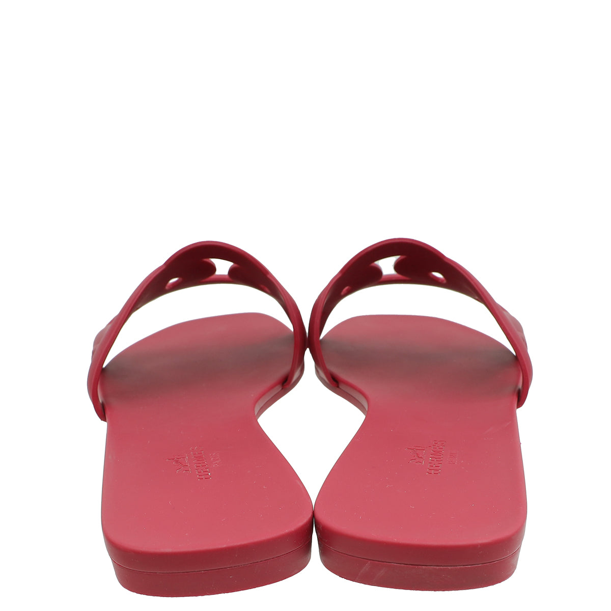 Hermes Rose Baie Rubber Aloha Sandals 40