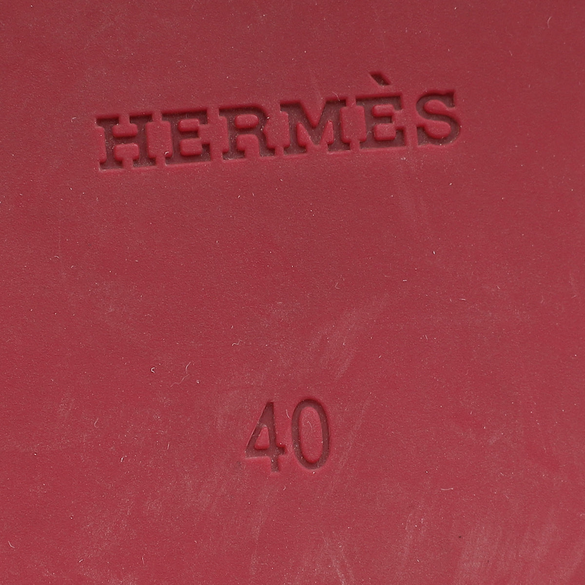 Hermes Rose Baie Rubber Aloha Sandals 40
