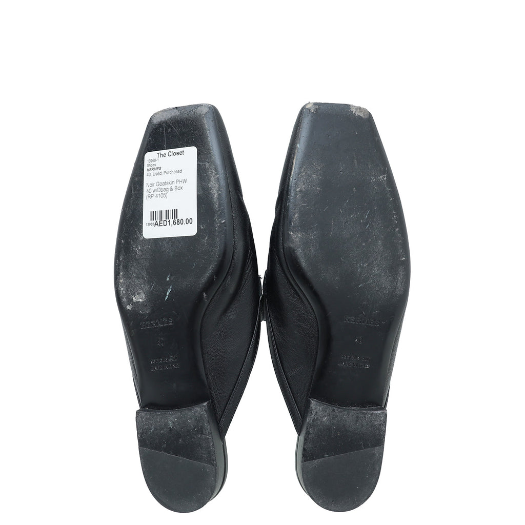 Hermes Noir Groupie Mule 40