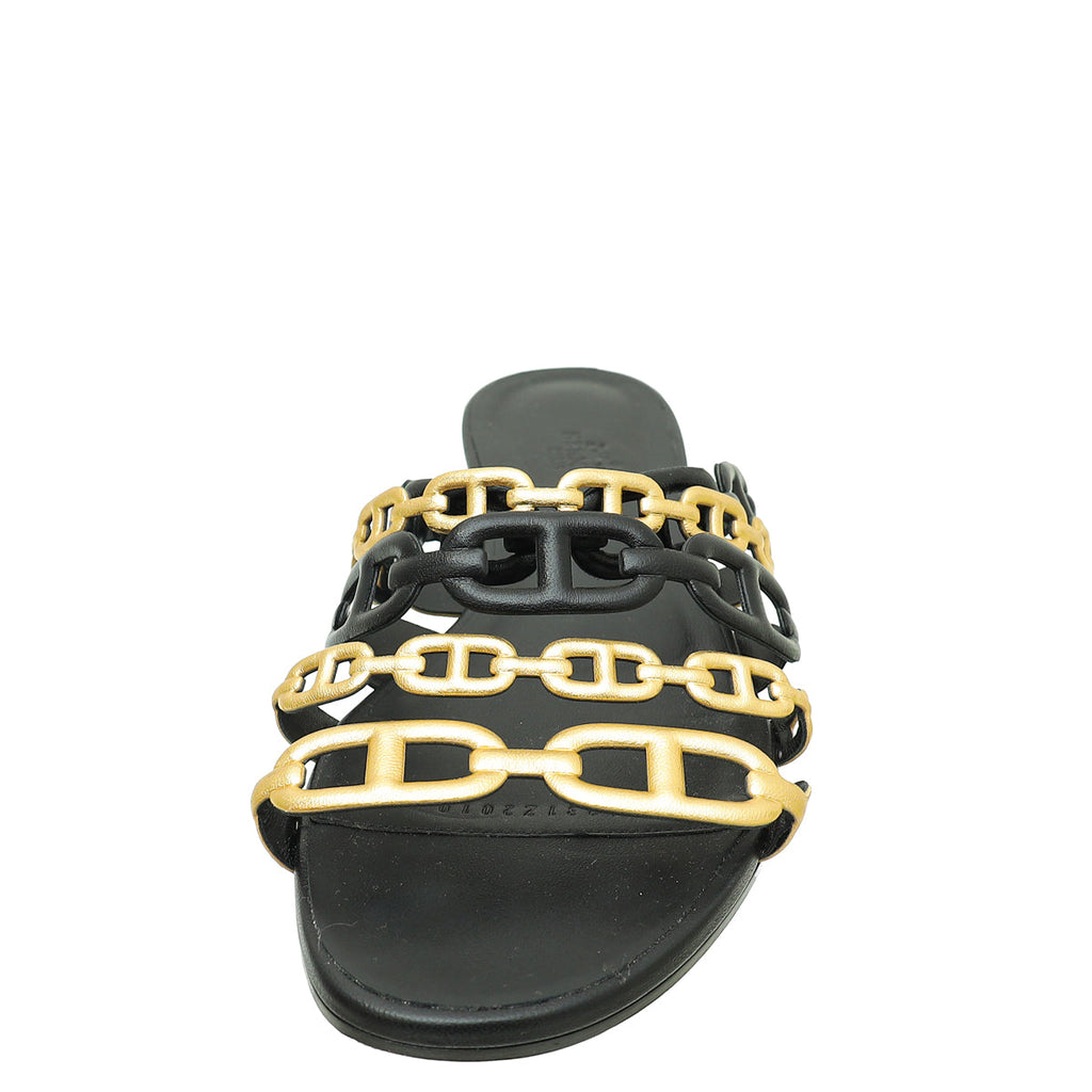 Hermes Bicolor Thalassa Flat Sandal 40