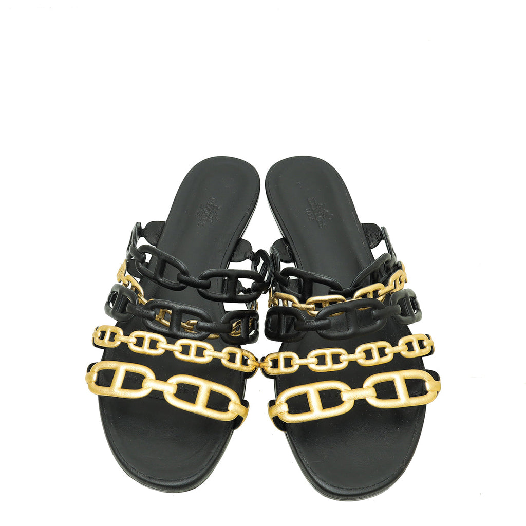 Hermes Bicolor Thalassa Flat Sandal 40
