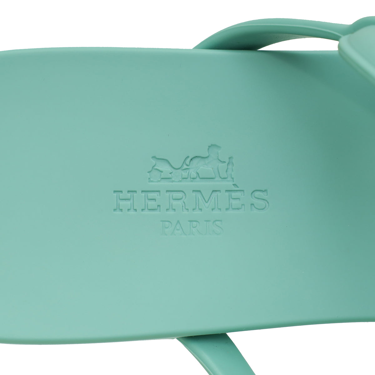 Hermes Vert Embrun Egerie Rubber Sandal 40