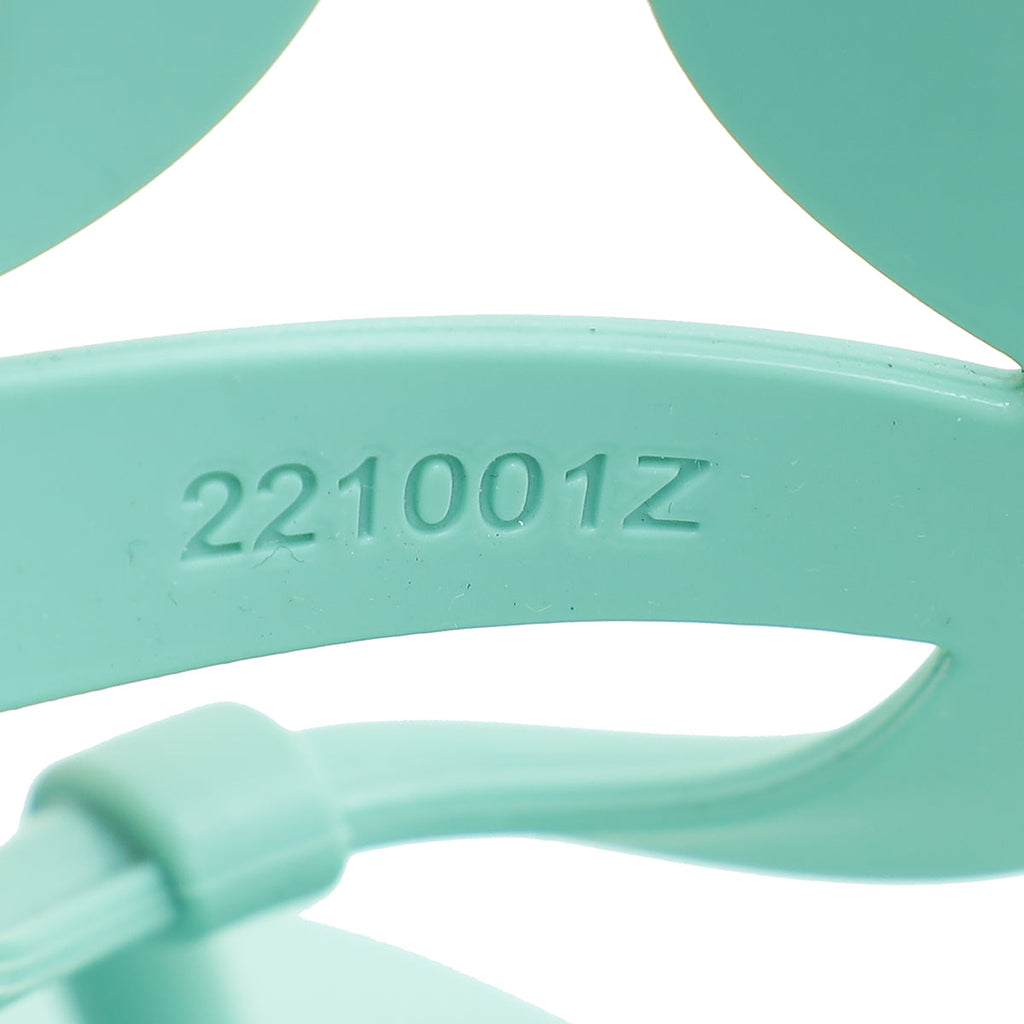 Hermes Vert Embrun Egerie Rubber Sandal 40