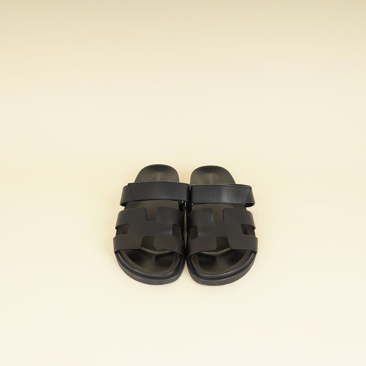 Hermes Black Chypre Sandals 40