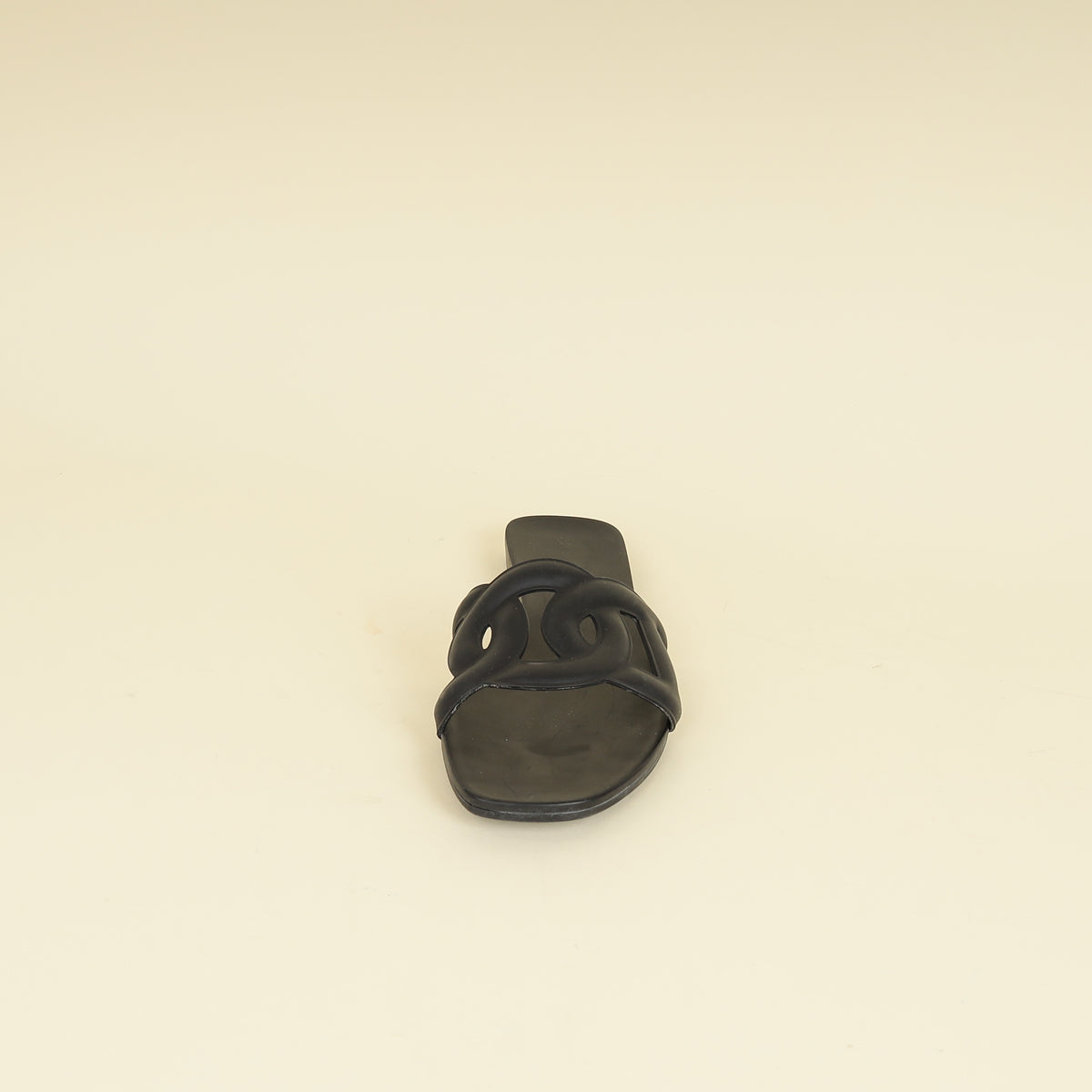 Hermes Black Aloha Sandals 40
