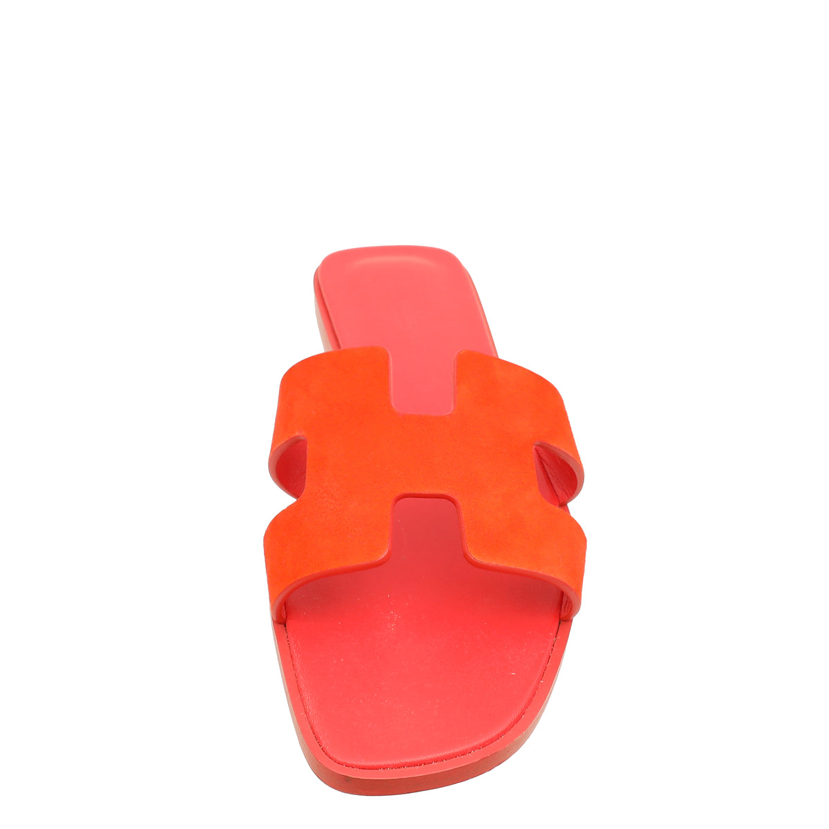 Hermes Orange Corail Suede Goatskin Oran Sandal 40