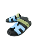 Hermes Bicolor Suede Goatskin Chypre Sandal 40