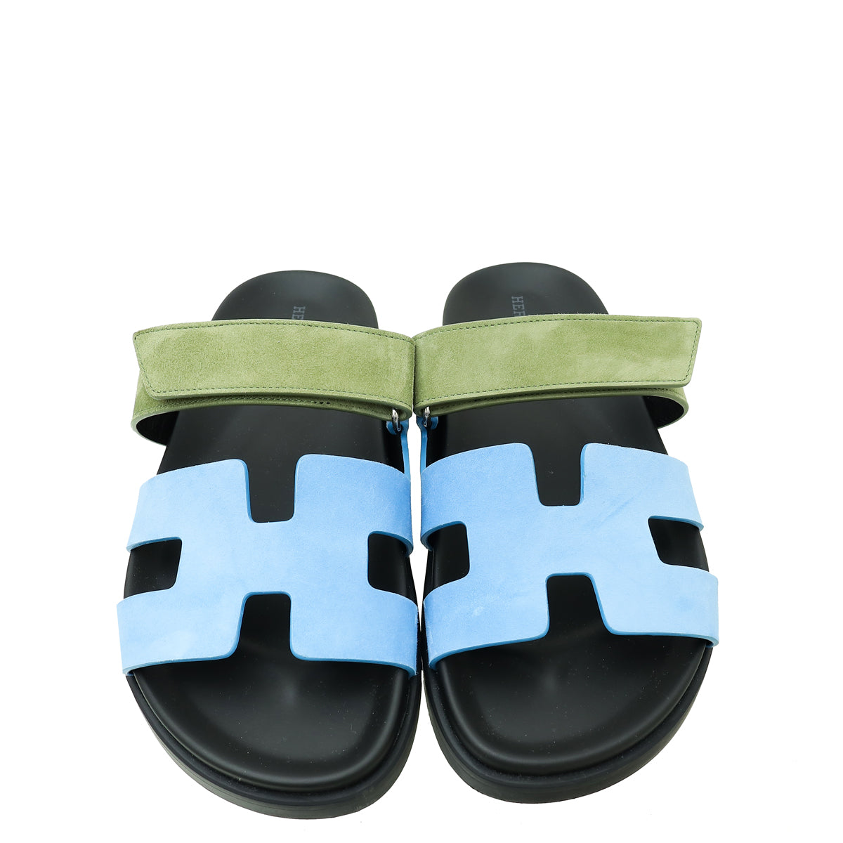Hermes Bicolor Suede Goatskin Chypre Sandal 40