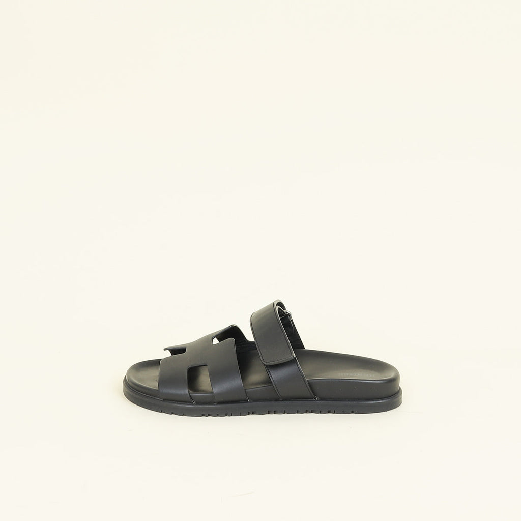 Hermes Noir Chypre Sandal 40