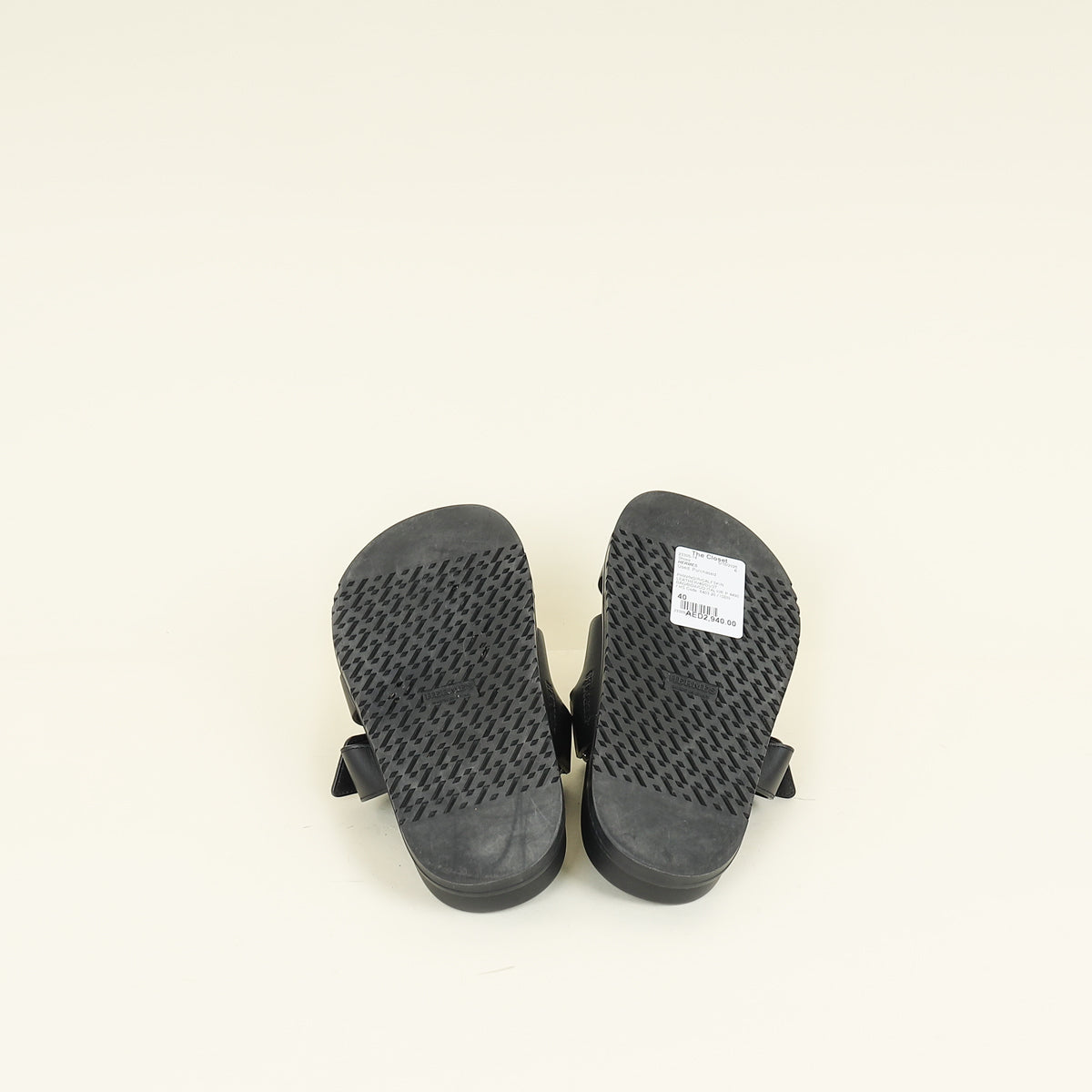 Hermes Noir Chypre Sandal 40