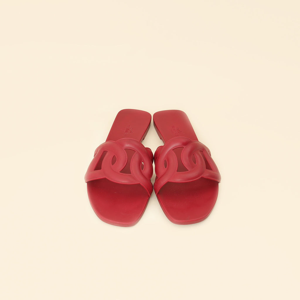 Hermes Rose Baie Aloha Sandals 40