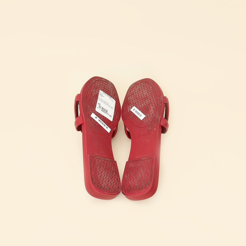Hermes Rose Baie Aloha Sandals 40