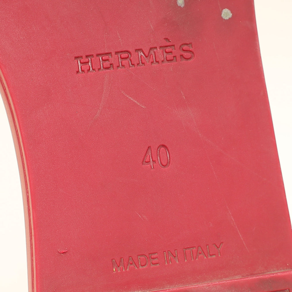 Hermes Rose Baie Aloha Sandals 40
