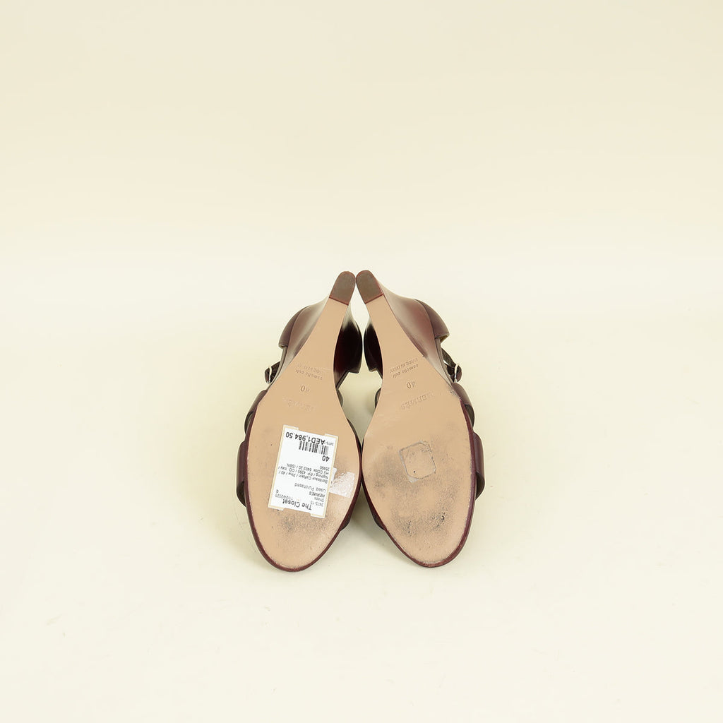 Hermes Bordeaux Legend Sandal 40