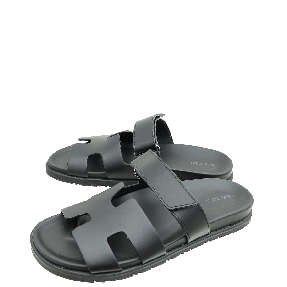 Hermes Noir Chypre Sandal 40