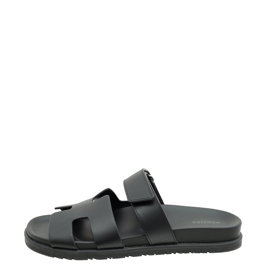 Hermes Noir Chypre Sandal 40