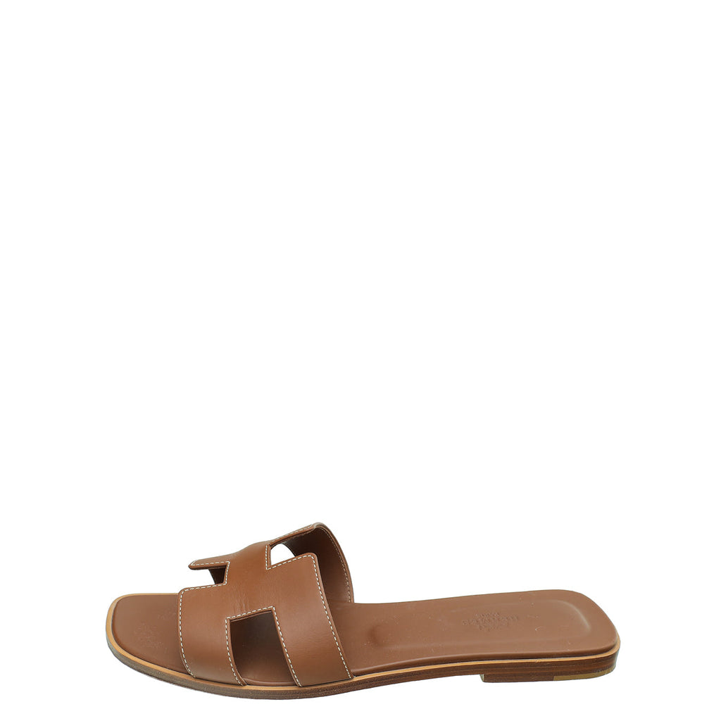 Hermes Gold Oran Sandal 40