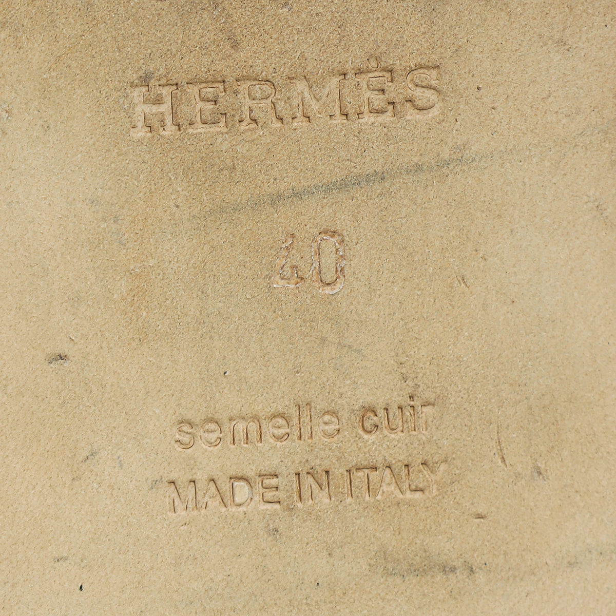 Hermes Gold Oran Sandal 40