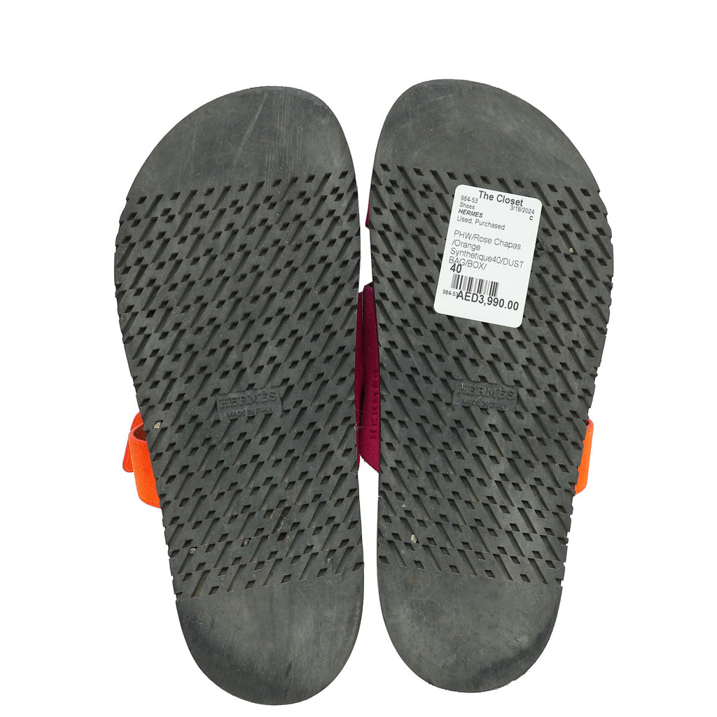Hermes Bicolor Suede Goatskin Chypre Sandal 40