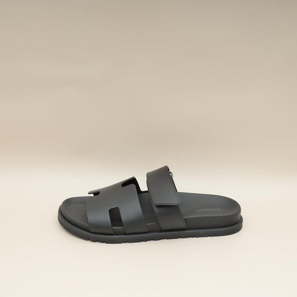 Hermes Noir Chypre Sandal 40