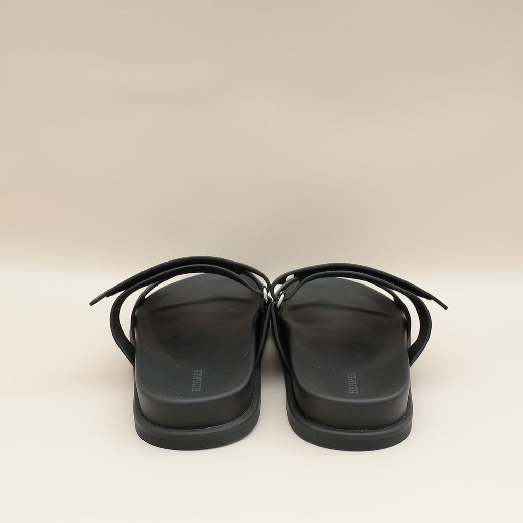 Hermes Noir Chypre Sandal 40