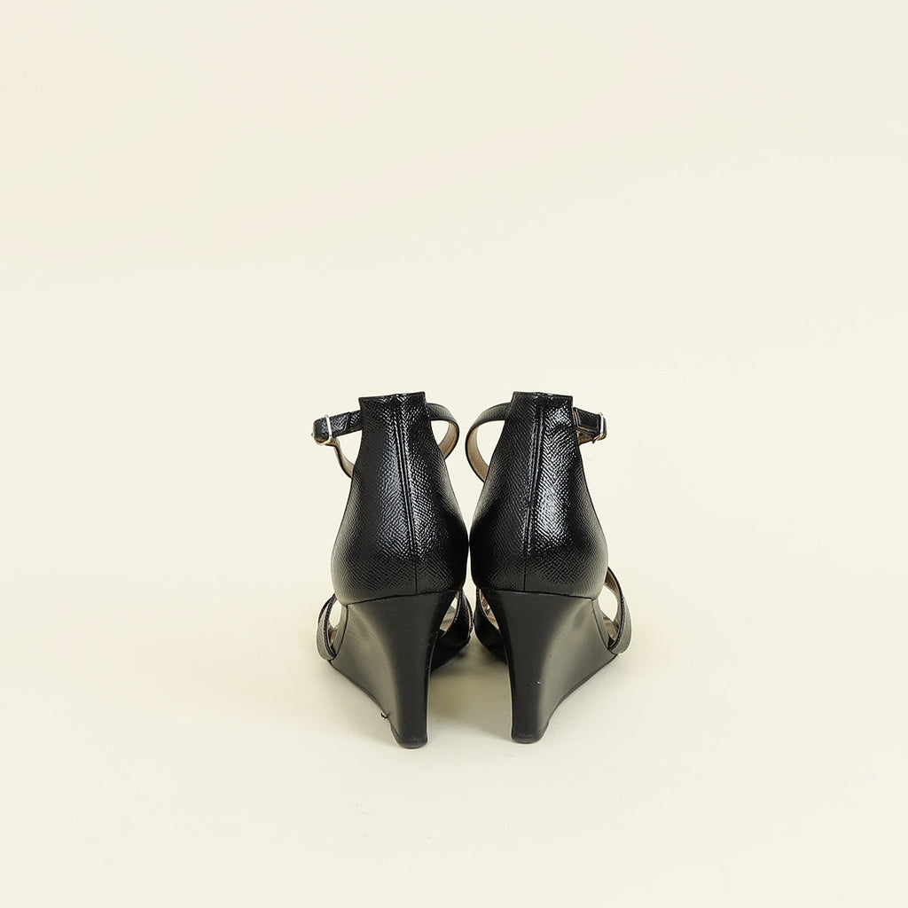 Hermes Noir Legend Sandals 41
