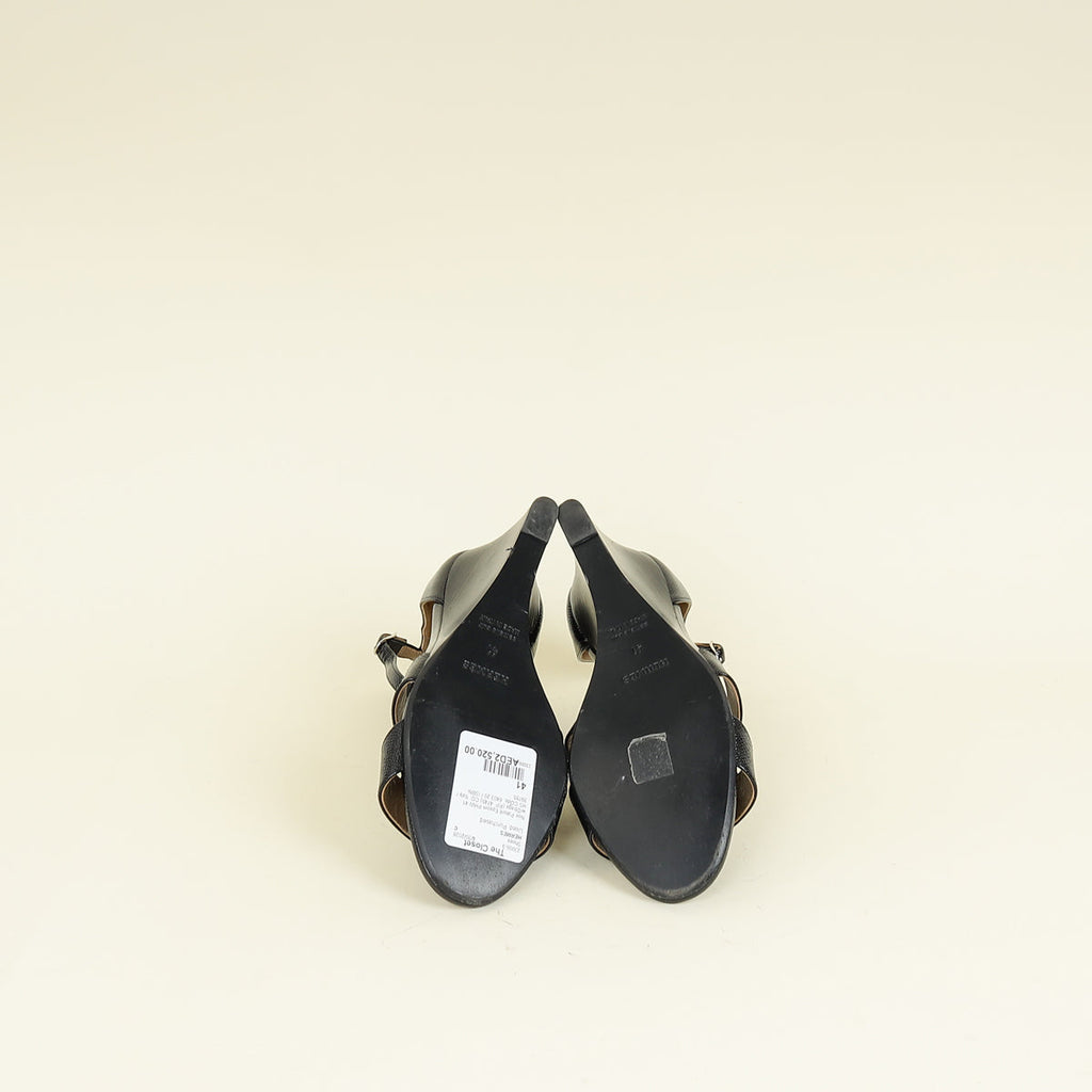 Hermes Noir Legend Sandals 41