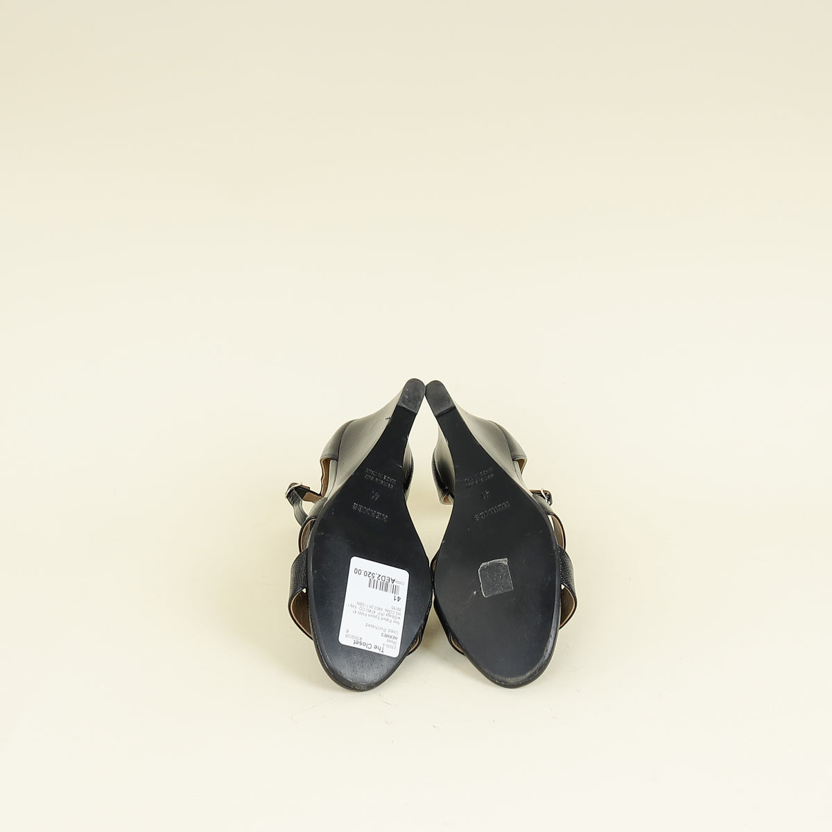 Hermes Noir Legend Sandals 41