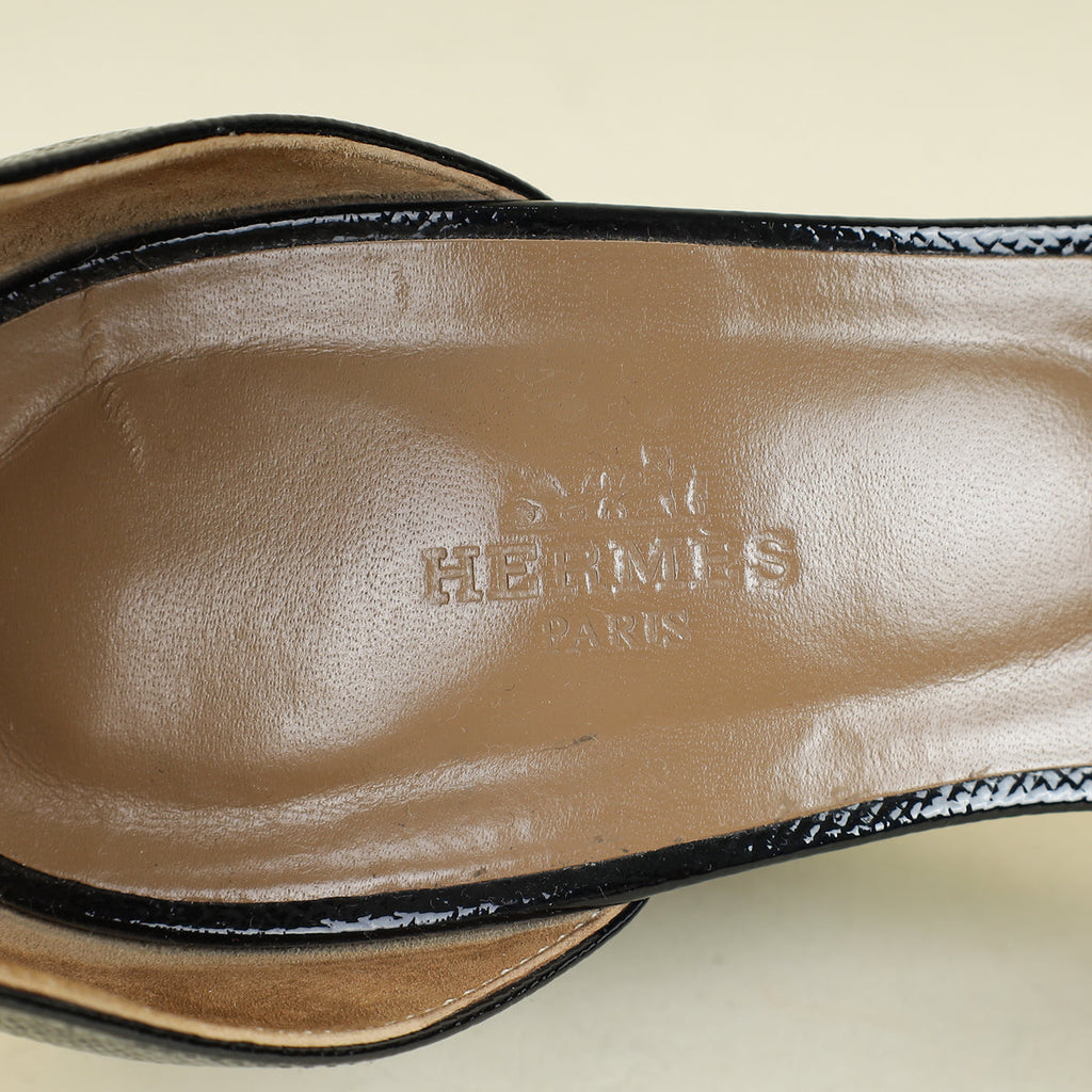 Hermes Noir Legend Sandals 41