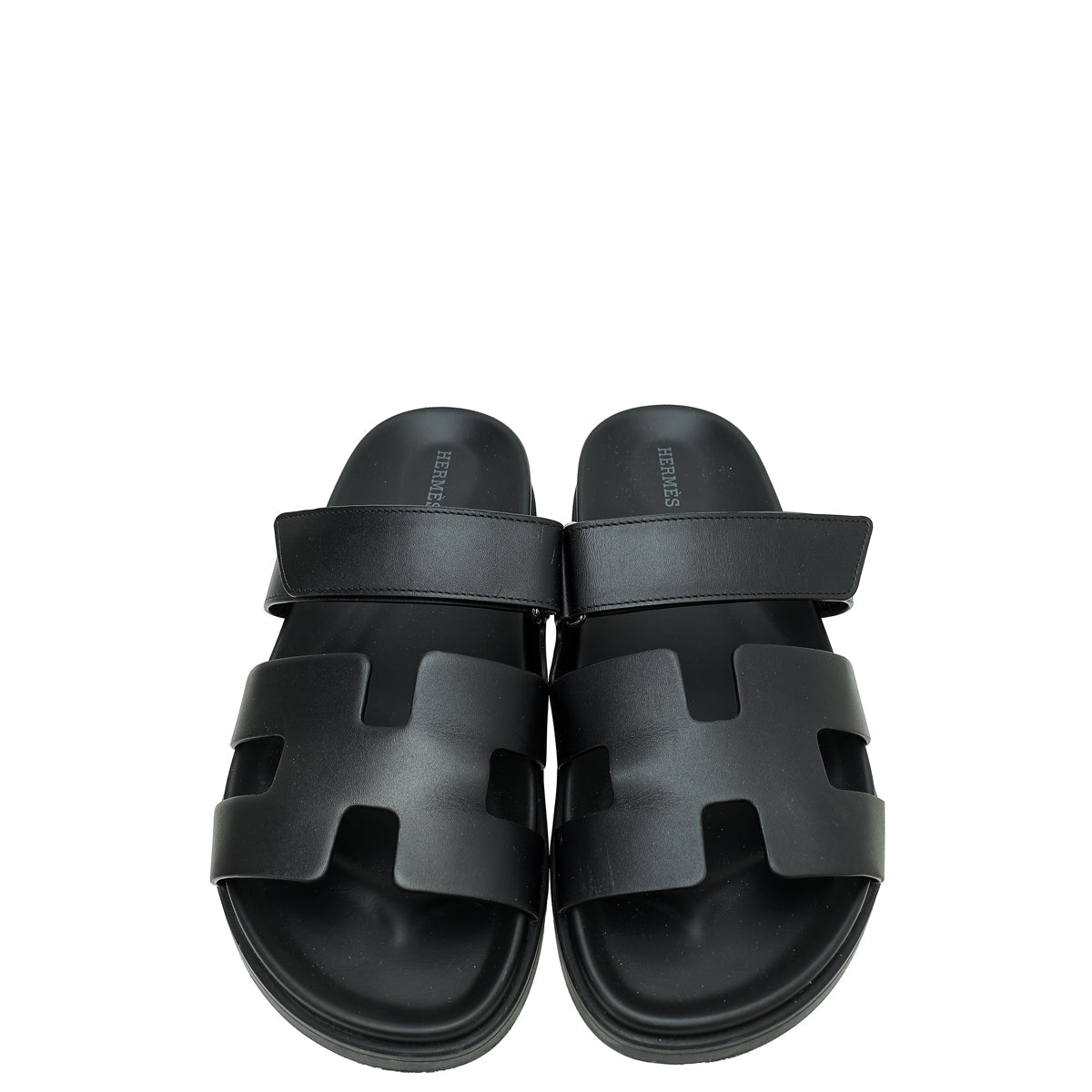 Hermes Black Chypre Sandals 41.5