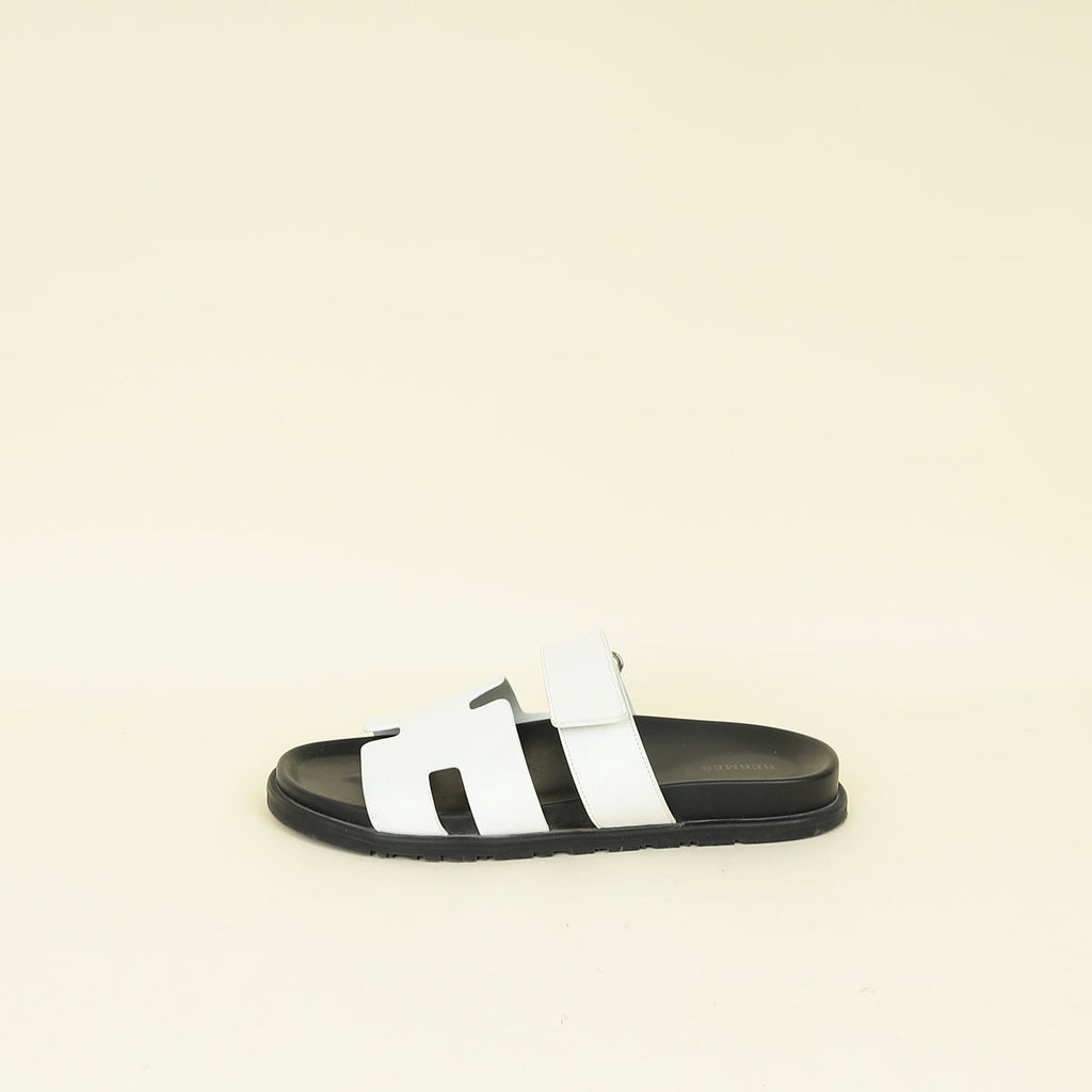 Hermes Blanc Chypre Sandal 41.5