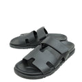 Hermes Black Chypre Sandals 41.5