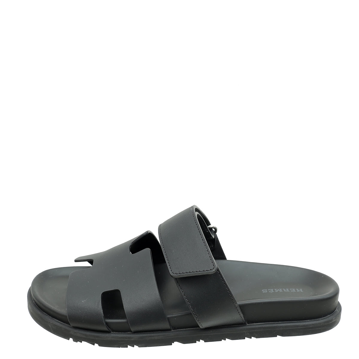 Hermes Black Chypre Sandals 41.5