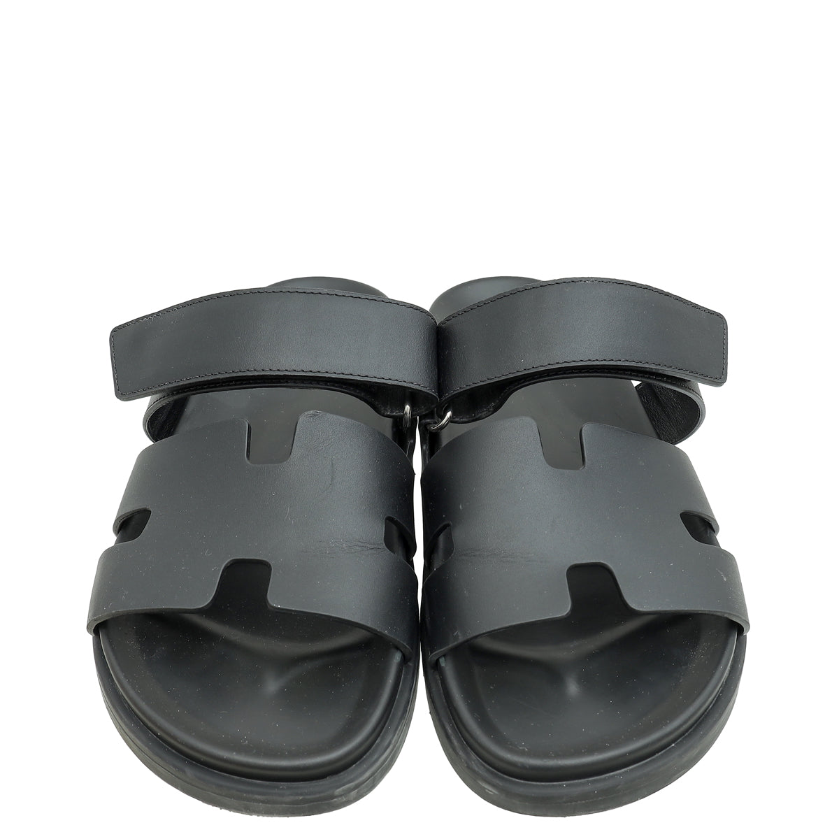 Hermes Black Chypre Sandals 41.5