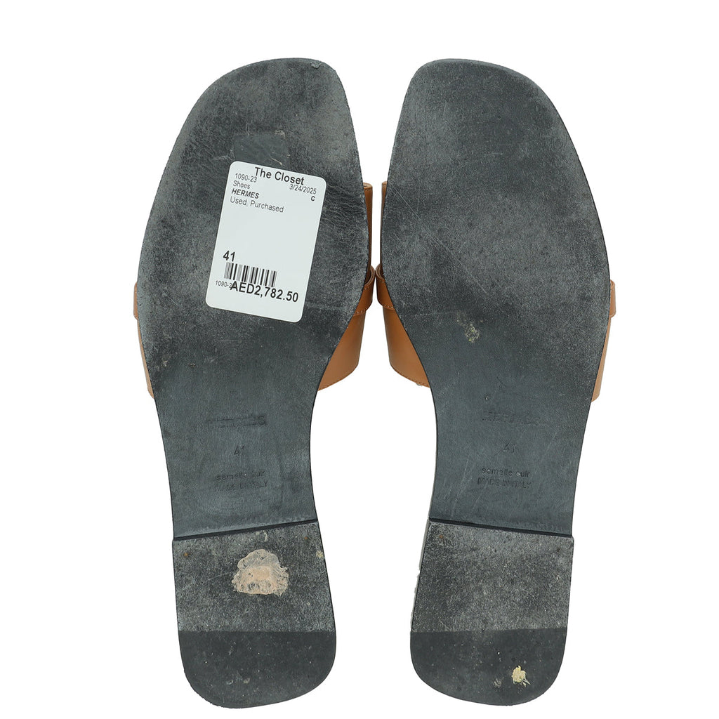 Hermes Naturel Giulia Sandal 41