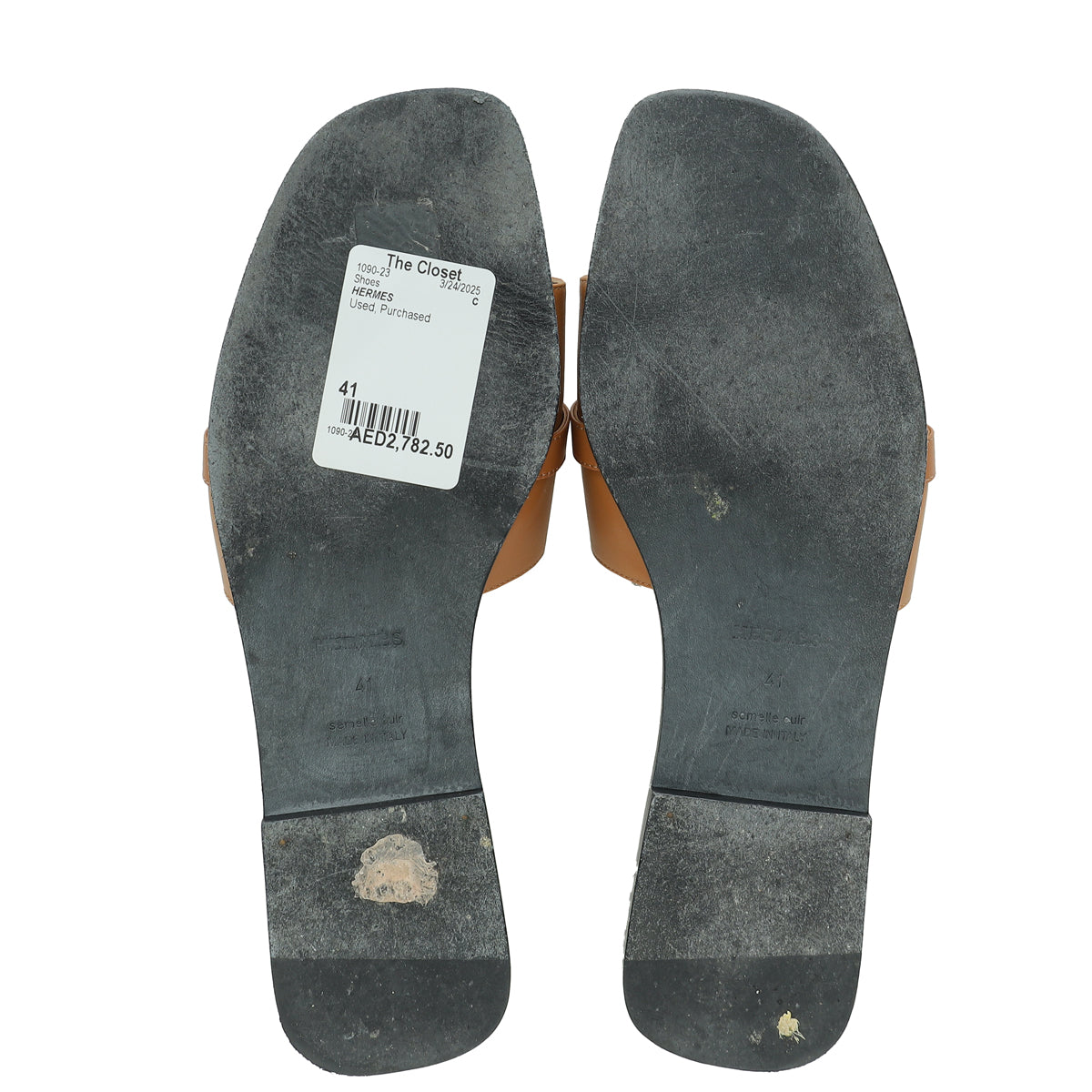 Hermes Naturel Giulia Sandal 41