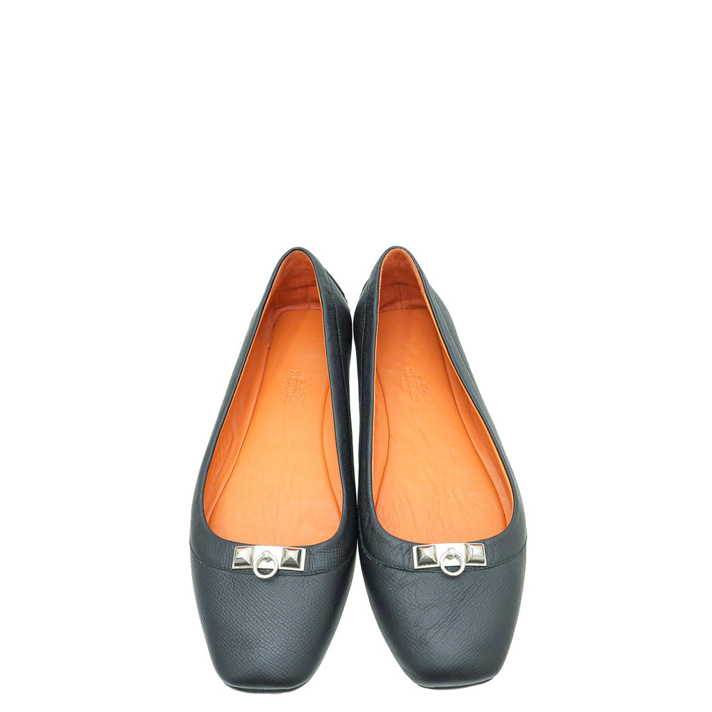 Hermes Noir Liberty Ballerina Flats 41