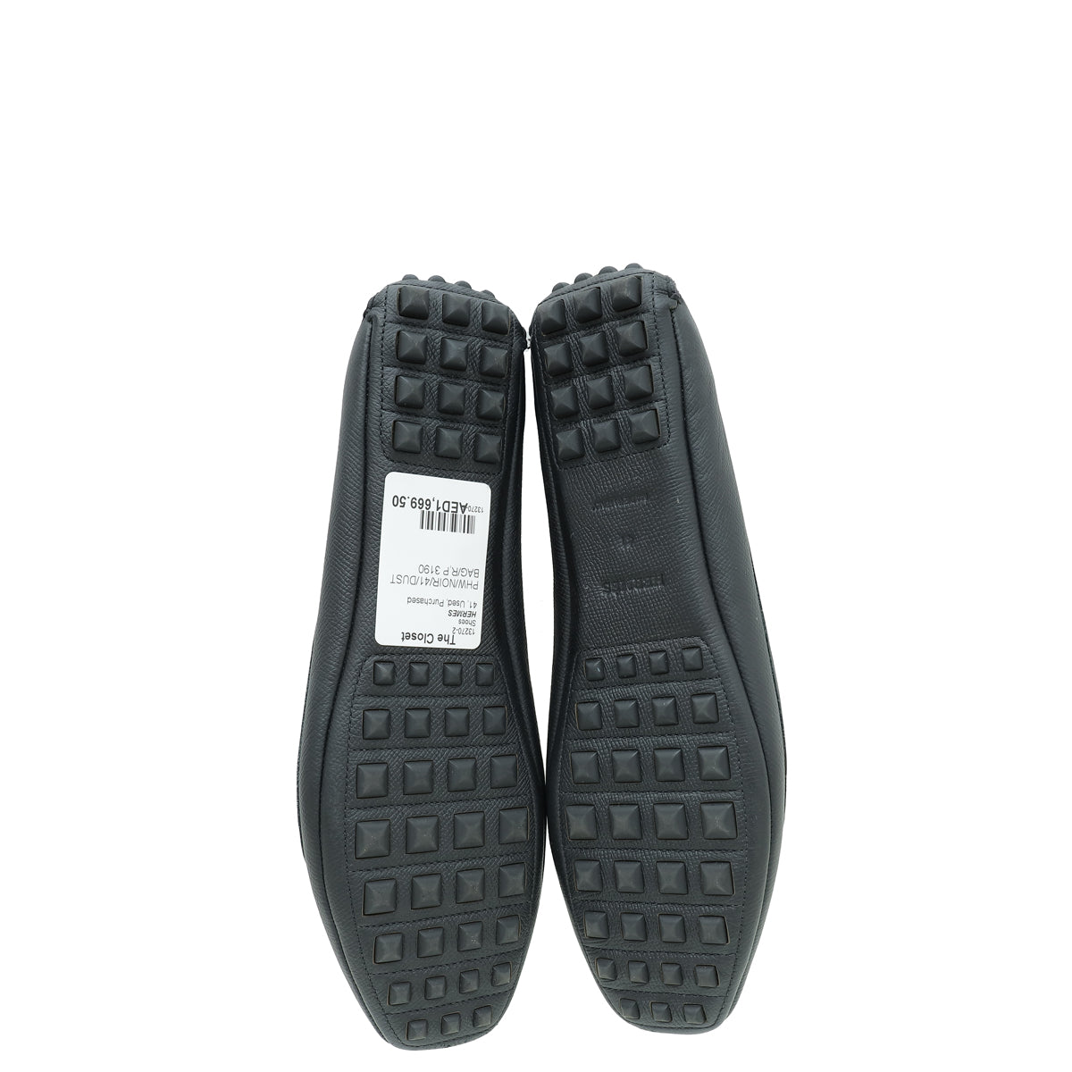 Hermes Noir Liberty Ballerina Flats 41