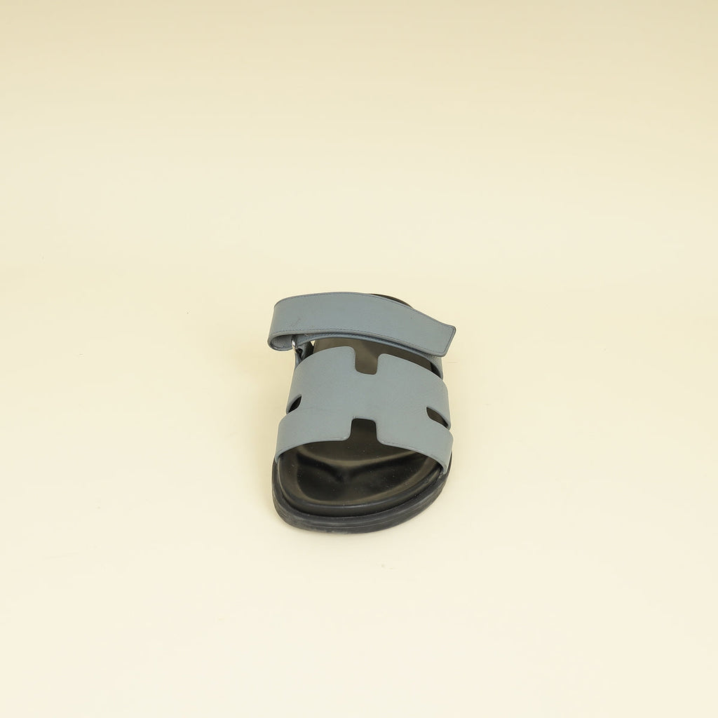Hermes Gris Antartique Chypre Sandals 41