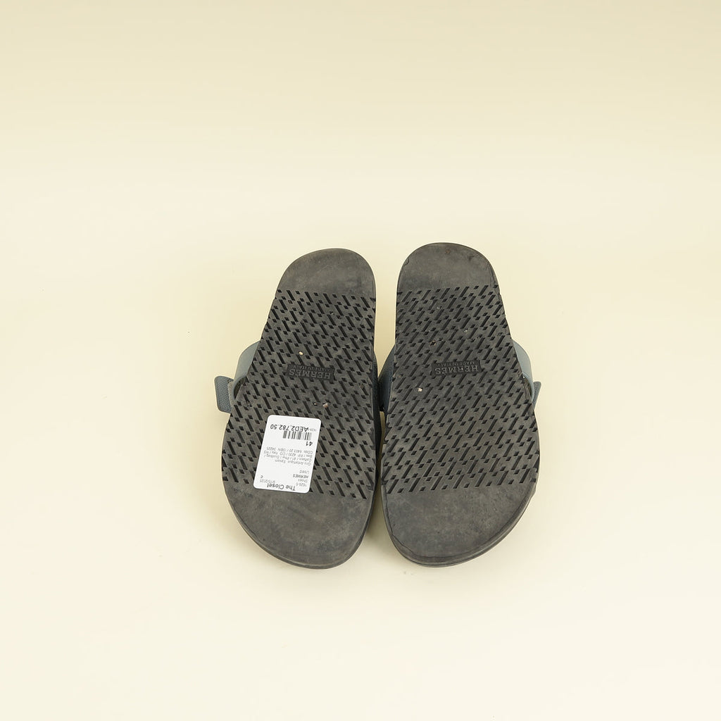Hermes Gris Antartique Chypre Sandals 41