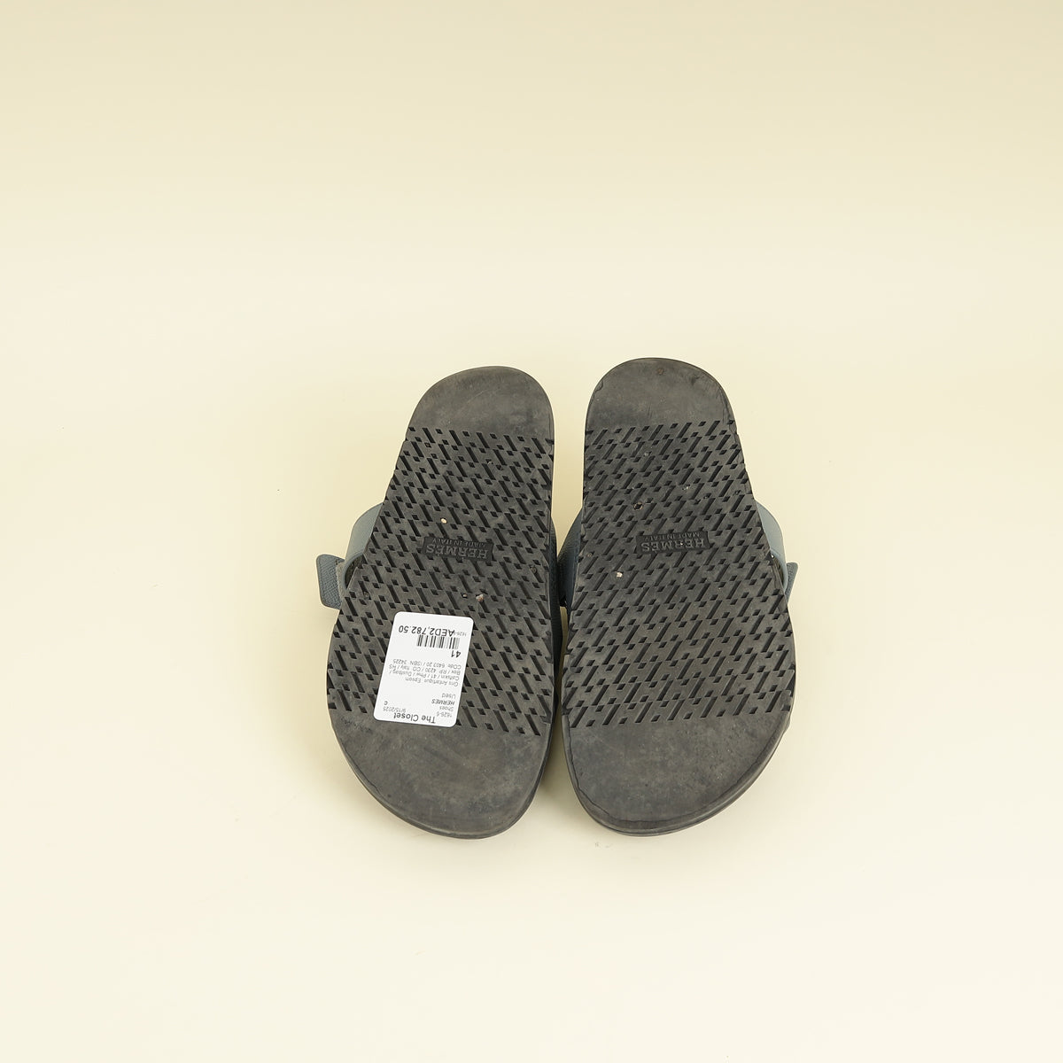 Hermes Gris Antartique Chypre Sandals 41