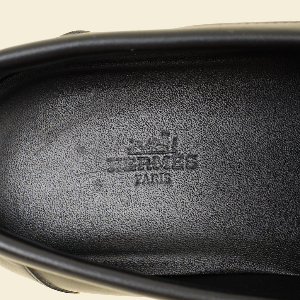 Hermes Black Game Slip-On Sneaker 41