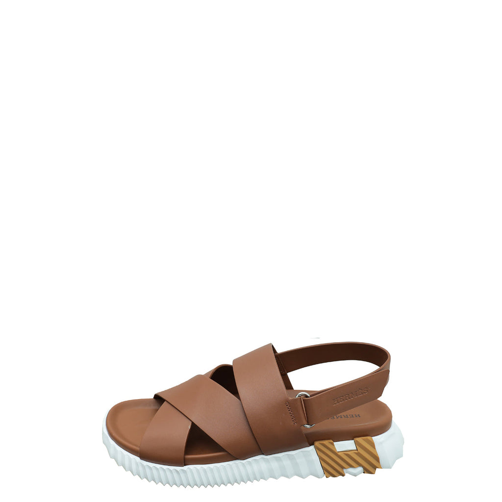 Hermes Gold Electric Sandal 42