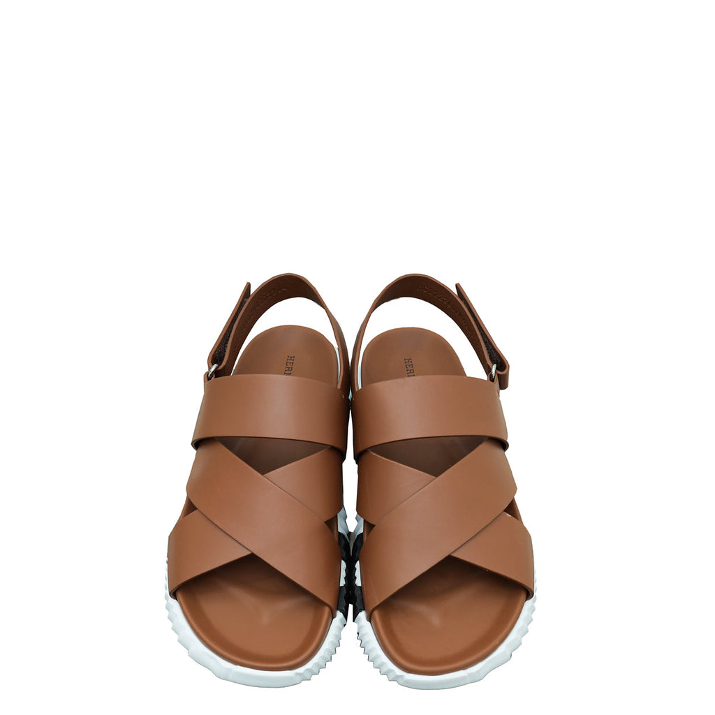 Hermes Gold Electric Sandal 42