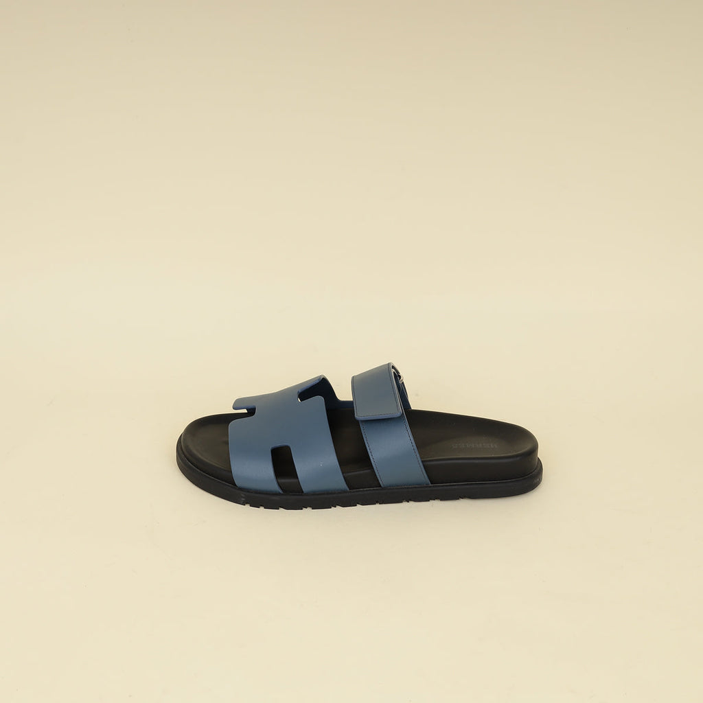 Hermes Bleu Turquin Chypre Sandal Men's 42